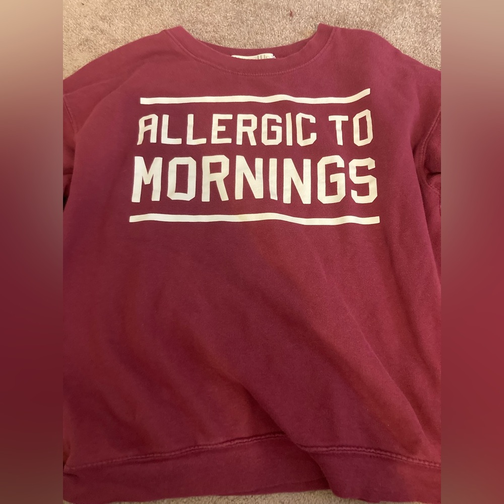 “Allergic To Mornings” Crewneck
